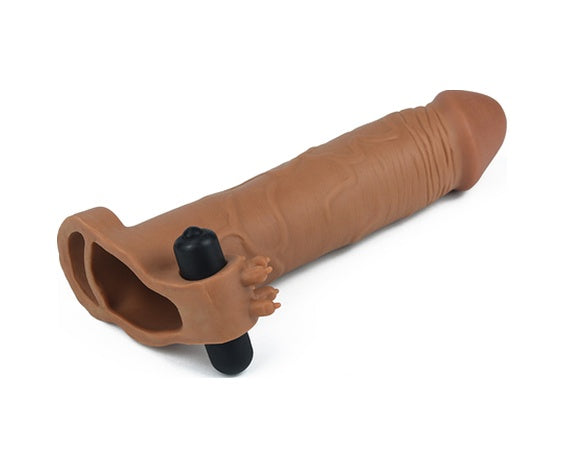 Lovetoy X-Tender 8 CM Dolgulu Uzatmalı Titreşimli Realistik Penis Kılıfı 20 CM