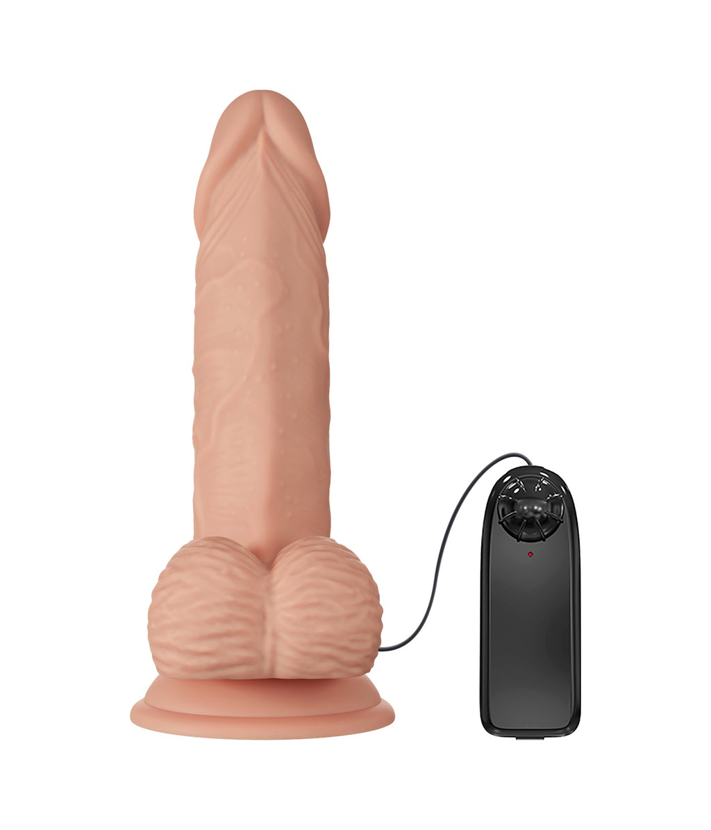 Zebulon Titreşimli 20 Cm Dildo Gerçeçi Deride Penis