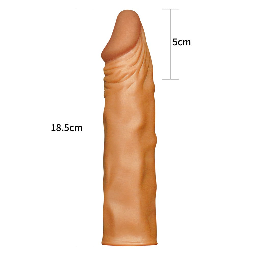 Lovetoy X-Tender Realistik 5 CM Dolgulu Penis Kılıfı + Jel